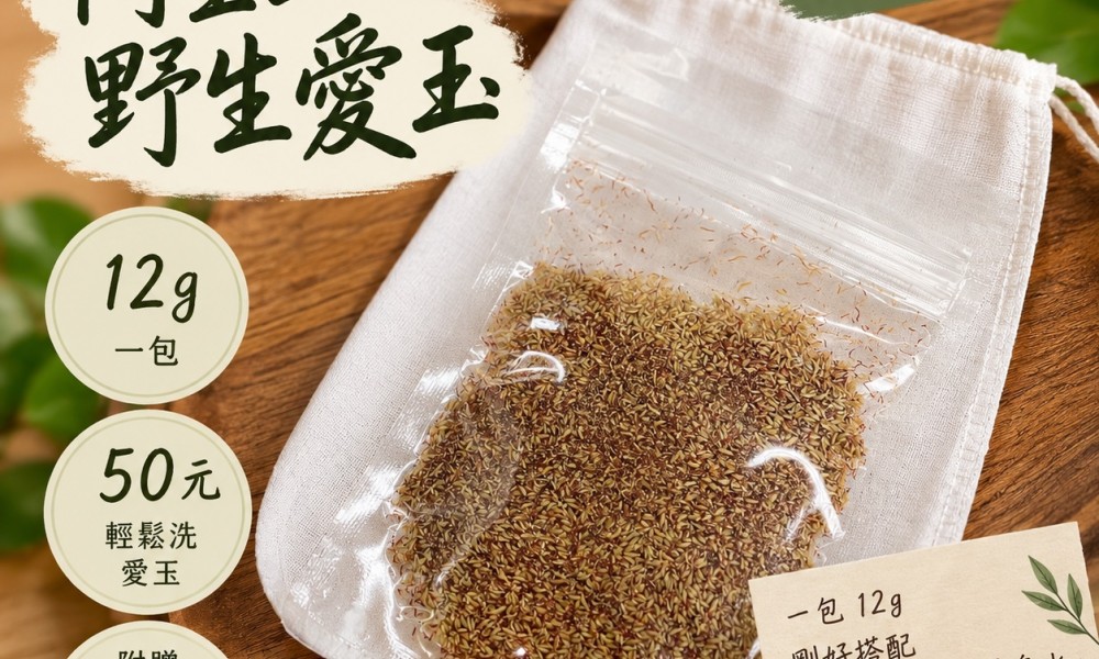 小楊選物｜阿里山野生愛玉｜輕鬆洗 12g＋棉布洗袋